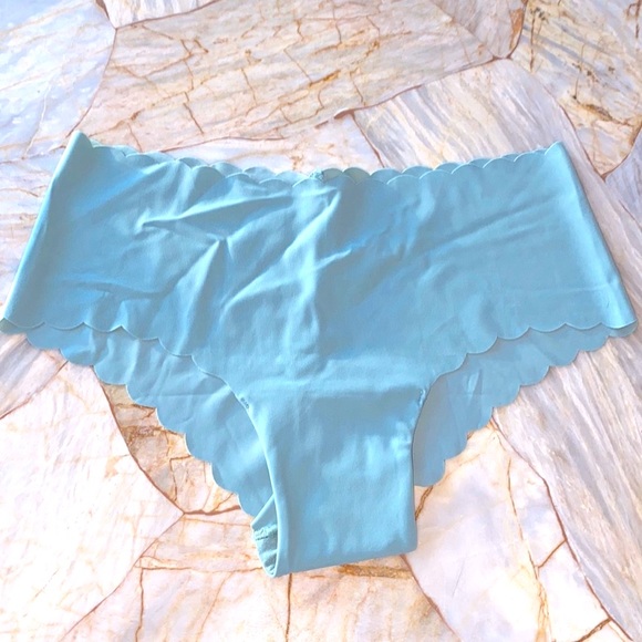 Victoria's Secret Other - Small Light Blue Sexy Illusions Cheeky No Show‎ Seamless Panty Bikini Scalloped